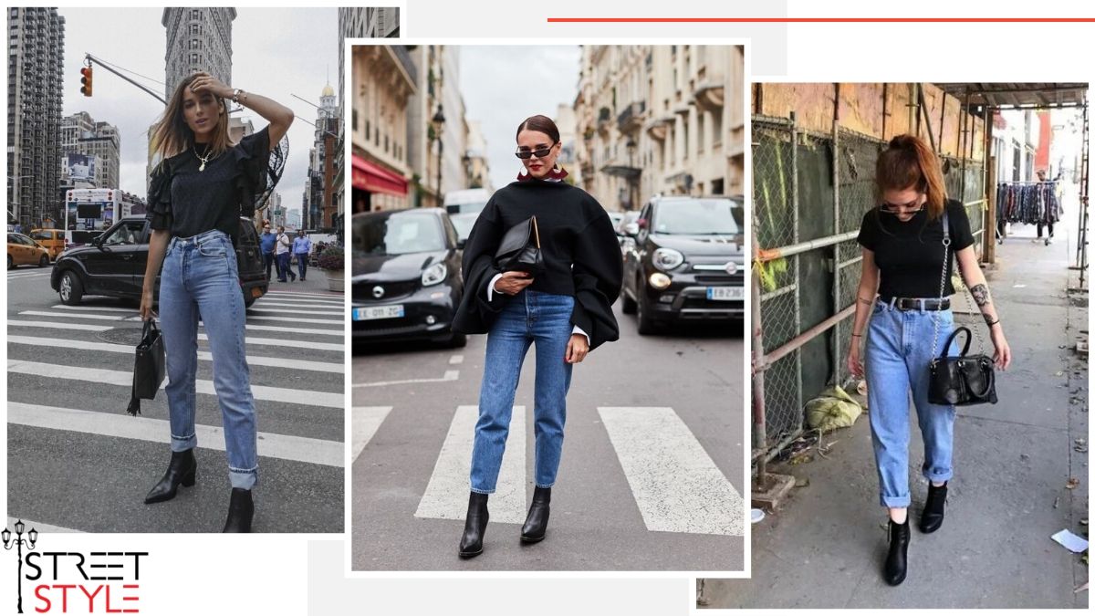 С чем носить джинсы мом в сезоне 2020-2021: Стильные образы уличной моды