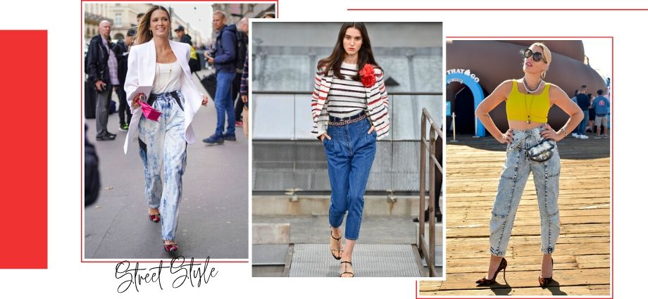 Джинсы-морковки - новейший джинсовый тренд уличной моды 2020